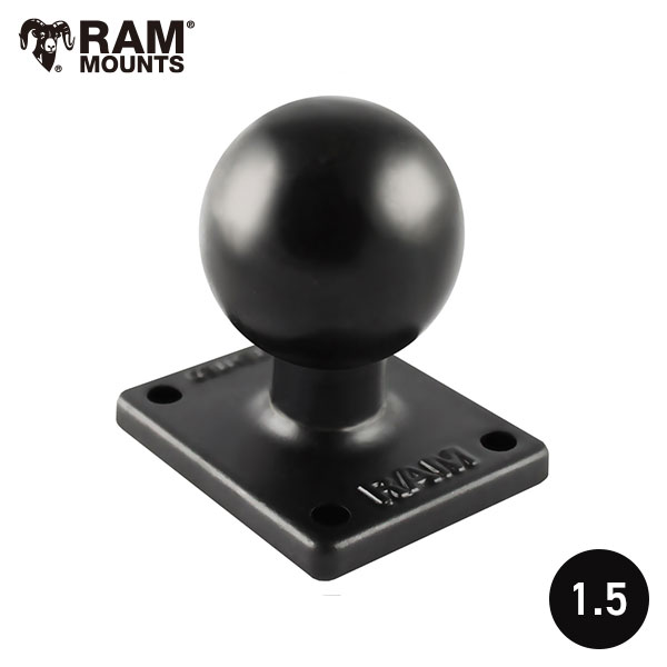  RAM-347U RAM MOUNTS ラムマウント ベース AMPSホールパターン RAMマウント 1.5インチボール 700237 取扱店 販売店 バイクマウント 手漕ぎ 足漕ぎカヤック 艤装パーツ 魚探マウント GPS バスボート アルミボート 取り付け 架台 フィッシング