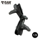 選べるマウントシリーズ！ RAM MOUNTS ラムマウント ダブルソケット ジョイント スイベルラチェット付き ロング RAMマウント 1.5インチボール 700240 取扱店 販売店 アルミボート バスボート レンタルボート カヤック 部品 艤装 DIY 内装 固定 フィッシング