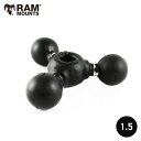【即納】 ラムマウント 直接仕入 RAM-289U 1.5インチボール 3連結ボール アダプター RAMマウント ジョイント 分岐 702302 RAM MOUNTS 3連結ボール 取扱店 販売店 三方向 3way バスボート アルミボート スマート農業 コンバイン