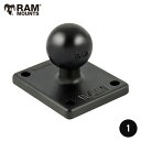 選べるマウントシリーズ！ RAM MOUNTS ラムマウント ベース RAMマウント 1インチボール AMPS ホールパターン プレートベース 708237 取扱店 販売店 魚探 ボールマウント カヤック 部品 艤装パーツ 魚探マウント フロートボート 取り付け 架台 フィッシング RAM-B-347U