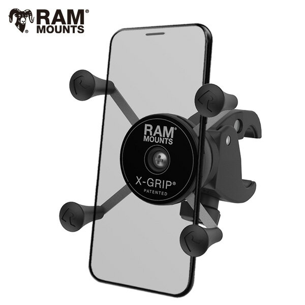 【即納】 RAM-HOL-UN7-404-2U RAM MOUNTS ラムマウント バイクスマホホルダー ジムニー 携帯マウント iphone 15 対応 Xグリップ RAMマウント 708244 ハーレー ハンターカブ ハンドルバー 自転車 クランプ オフロードバイク サイクリング モタード