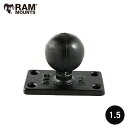 選べるマウントシリーズ！ RAM MOUNTS ラムマウント 1.5×3インチベース RAMマウント 1.5インチボール 815300 RAM-202U-153 取扱店 販売店 魚探 ボールマウント 足漕ぎカヤック 艤装 魚探マウント 取り付け 架台 アルミボート バスボート 艤装パーツ フィッシング