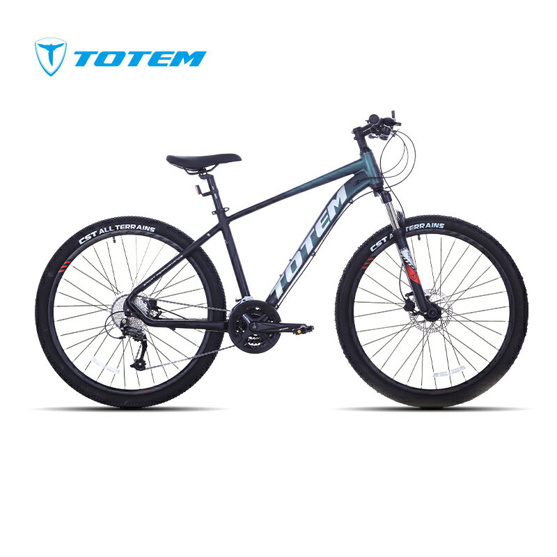 Totem自転車 マウンテンバイク 27.5インチ シマノ製27段変速 shimano 自転車 軽量アルミニウム合金6061 T6（特許取得） サスペンション 山道 荒野 山岳地帯 高速走行 急坂登降 段差越え 耐衝撃性 走行性能 シティサイクル 舗装路 通勤 通学 街乗り 買い物 送料無料 TOTEM