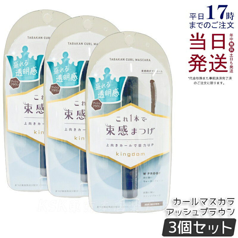 【3個セット】キングダム 束感カールマスカラ アッシュブラウン 6g 繊細なオーロラパール Kingdom 保湿 補修 美容液成分配合 長時間持続マスカラ 国内...