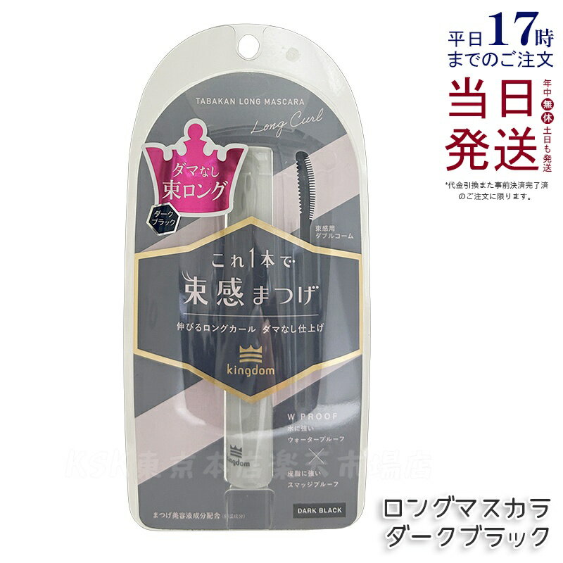 キングダム 束感ロングマスカラ ダークブラック 6g 繊細なオーロラパール Kingdom 保湿 補修 美容液成分配合 長時間持続マスカラ 国内正規品 送料無料