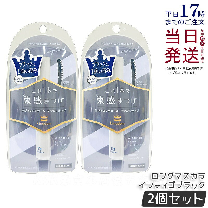 【2個セット】キングダム 束感ロングマスカラ インディゴブラック 6g 繊細なオーロラパール Kingdom 保湿 補修 美容液成分配合 長時間持続マスカラ 国...