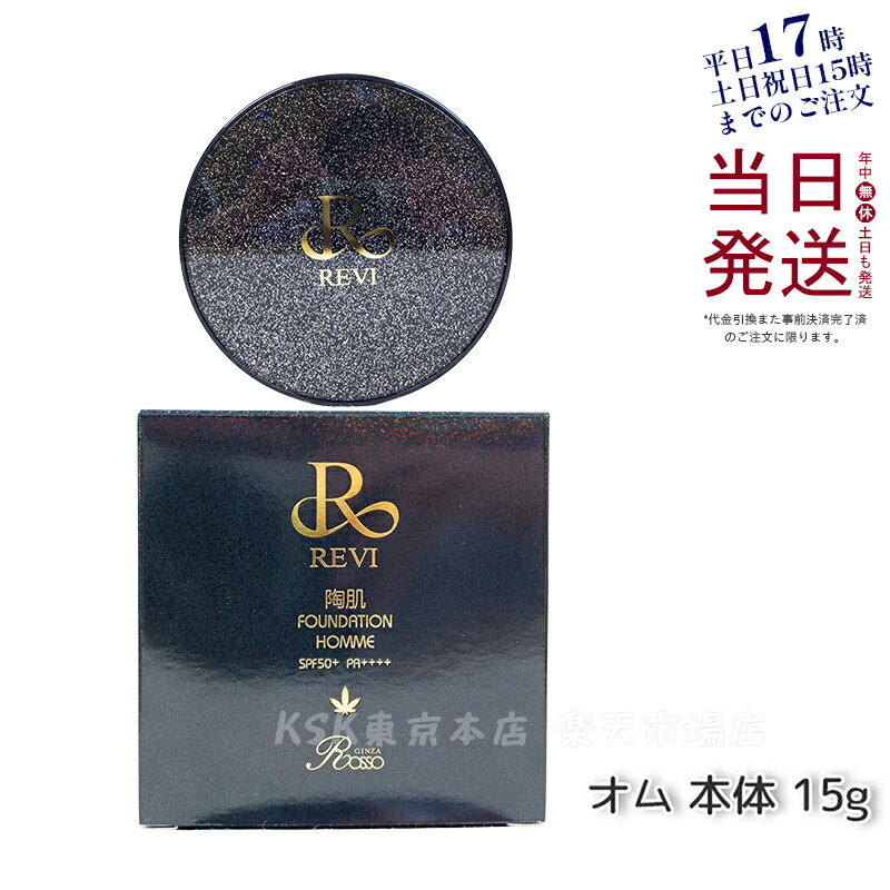 REVI ルヴィ 陶肌ファンデーションオム（黒ラメ）15g 本体 ニードル 針 陶肌スピキュール 植物幹細胞 ファンデーション スキンケア 下地不要 リフトアップ ツヤ 透明感 ハリ 正規品