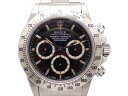 ROLEX ロレックス コスモグラフ デイトナ クロノグラフ 16520 ss 黒 R番 逆6 ブラック メンズ