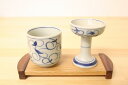 New仏器膳 ライト色 唐草湯呑・仏飯器セット