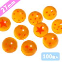 スーパーボール スターオレンジ27mm（100個入）{ スーパーボール 100個 27mm 星柄 星球 七星球 スーパーボールすくい 人形すくい ドラゴンボール 景品 子供会 お子様ランチ }