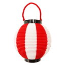 3号ミニチュアポリ提灯(紅白) (5個){ お祭り 縁日 子供会 イベント 景品 夏祭り }
