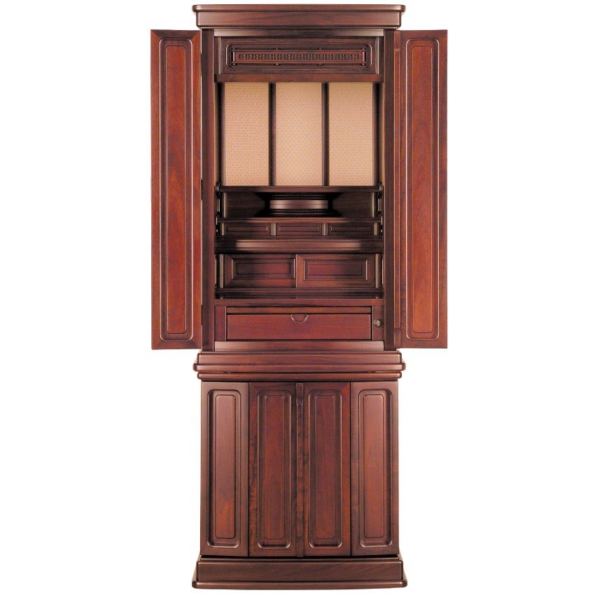 仏壇 和モダン 国産 日本製【福月】紫檀系 16号 ※設置も無料「家財おまかせ便」で楽々。