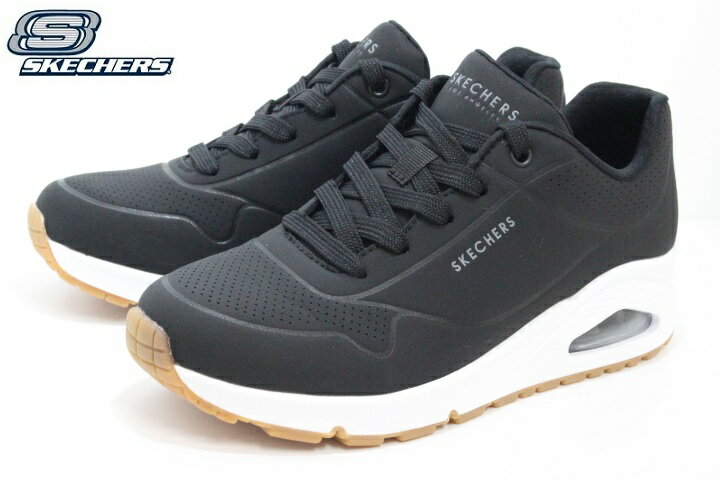 楽天岸山履物店 楽天市場店レディース スニーカー スケッチャーズ SKECHERS UNO STAND ON AIR 73690 BLK BLACK