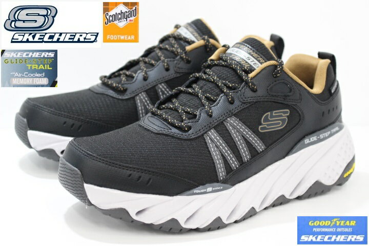 防水 スケッチャーズ メンズ スニーカー SKECHERS Glide Step Trail Oxen 237256 BLK BLACK 27cm