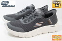 幅広 スケッチャーズ スリップインズ メンズ スニーカー Slip-ins SKECHERS GO WALK FLEX HANDS UP 216324WW GRY GRAY