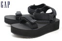 厚底サンダル レディース ギャップ GAP GPL22421 BLK BLACK