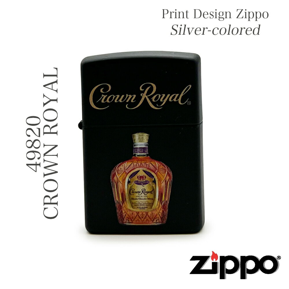 49820 CROWN ROYAL ZIPPOオイル ZIPPOライター 希少価値 ZIPPO ジッポ 希少価値 ZIPPOジッポ オイルライター ギフト プレゼント USA ロゴ