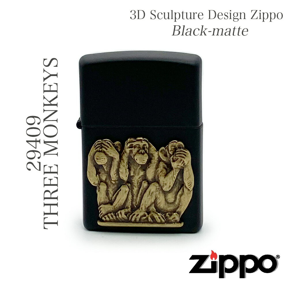 ZIPPO Wb| 29409 THREE MONKEYS ZIPPOIC ZIPPOC^[ 󏭉l ZIPPO Wb| ICC^[ Mtg v[g fUC@vg S J[