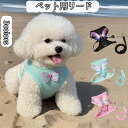 ペット用リード ペット用ハーネス&リードセット 背心型 小型犬 猫兼用 ソフトメッシュ素材 胴輪タイプ サイズ調整可能 散歩 お出かけ 快適装着 ペット用品 着...