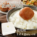 梅干し 自宅用【 はちみつ梅干し 紀州五代梅 1.2kg (600g×2個) プラ容器 塩分 10% 】 梅干 紀州 ギフト 南高梅 お歳暮 お中元 はちみつ 紀州南高梅 安心 お菓子 大量 保存容器 小分け 大容量 和歌山 五代庵