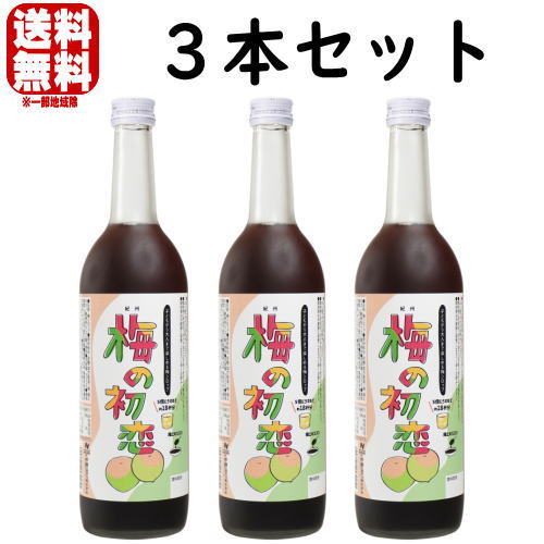 梅シロップ 梅の初恋 3本フルリニューアル 送料無料 送料込み 和歌山県 紀州 中野BC シロップ うめシロップ 割材 割り材 酎ハイ サワー カクテル ノンアルコール ソフトドリンク お買い物マラソン 店内最大ポイント10倍