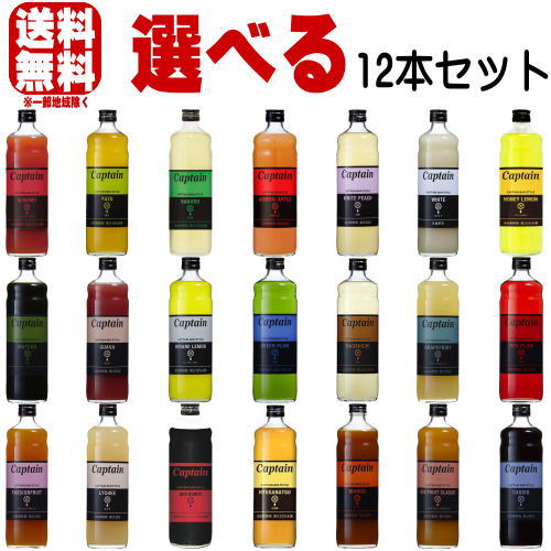 キャプテンシロップ 600ml 合計12本 選べるセット[E]中村商店 大阪府