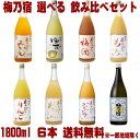 梅乃宿 リキュール 日本酒 1800ml 6本 選べる 飲み比べセットあらごし梅酒 ゆず酒 あらごしもも あらごしみかん あらごしりんご あらごしれもん あらごしジンジャー あらごしみっく酒 純米吟醸送料無料 梅の宿 奈良県 飲み比べ･･･