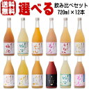 \お買い物マラソン期間中 店内最大ポイント10倍/ 梅乃宿 720ml 12本 選べる 飲み比べセット あらごし梅酒 ゆず酒 もも みかん りんご れもん パイ...