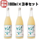 梅乃宿 あらごしゆず酒 1800ml 3本送料無料 送料込み 柚子酒 リキュール うめのやど 梅の宿 ゆず酒 奈良県 梅乃宿酒造 ギフト プレゼント