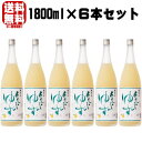 梅乃宿 あらごしゆず酒 1800ml 6本送料無料 送料込み リキュール うめのやど ケース販売 梅の宿 ゆず酒 奈良県 梅乃宿酒造 ギフト プレゼント