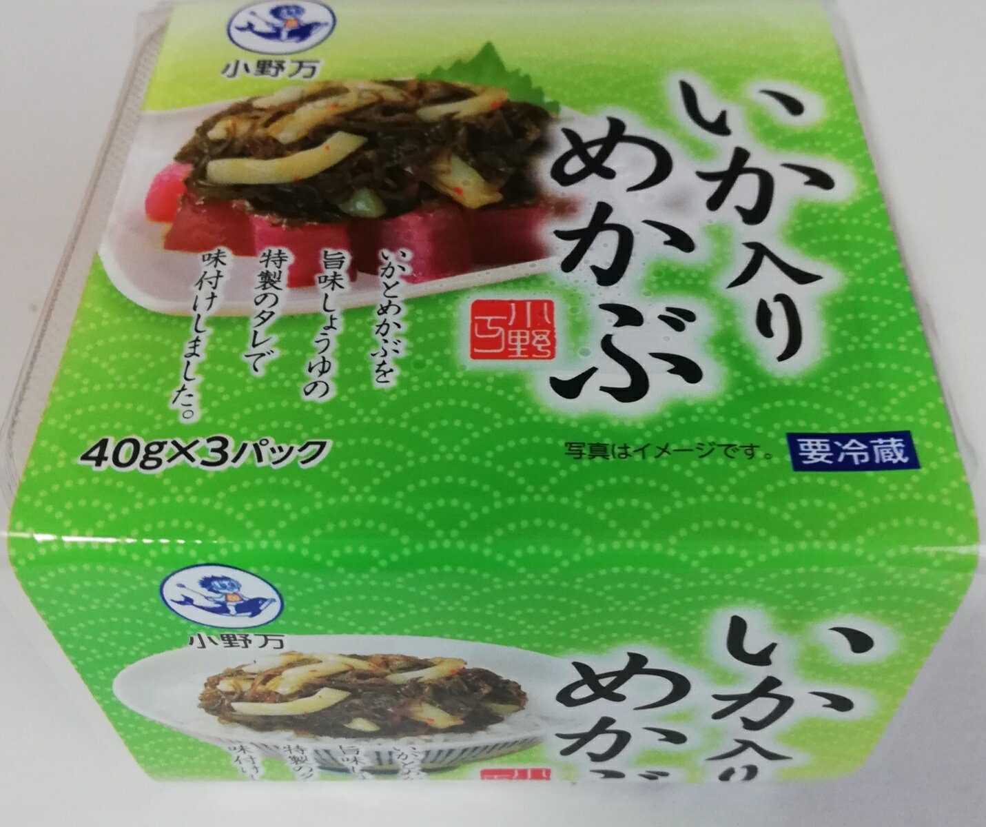 小野万　　いか入りめかぶ40g×3連パック×6個セット