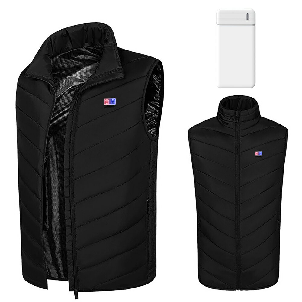 【高温実測45.4度】電熱ベスト ヒーターベスト モバイルバッテリー 10000mAh選べる 10秒速暖 15枚ヒーター内蔵 3段階温度調節 電熱ウェア 防寒ベスト USB給電 電熱ジャケット 防寒チョッキ 電熱ベストレディース メンズ 日本製繊維ヒーターアウトドア 釣り 洗える