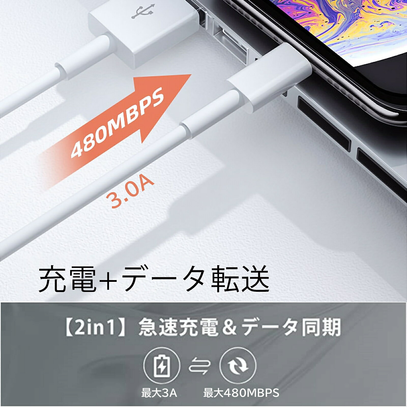 USB タイプC 充電ケーブル 3本 2本 1本 急速 type-c ケーブル android 充電コードusb-c 急速充電 スマホ type c 充電器 充電 データ転送 USB A TO TYPE-Cケーブル USBケーブル 高品質 短い 0.3m 1m 1.5m 2m 3m 長い iPhone15 充電 アンドロイド (2)