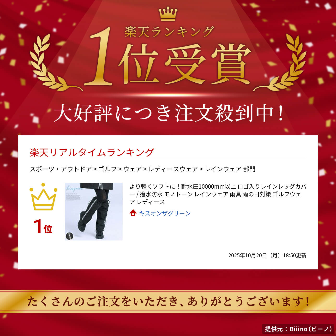 ＼楽天1位／ より軽くソフトに！耐水圧10000mm以上 ロゴ入りレインレッグカバー / 撥水防水 モノトーン レインウェア 雨具 雨の日対策 ゴルフウェア レディース