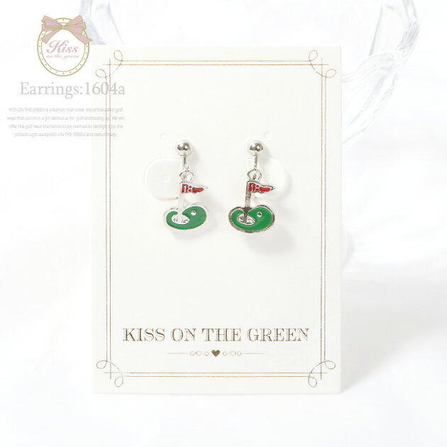 ゴルフフラッグモチーフピアス/イヤリング