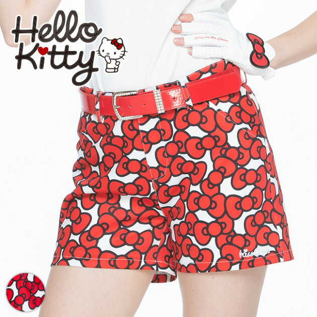 限定Hello Kittyコラボ★キティちゃんりぼんプリントショートパンツ