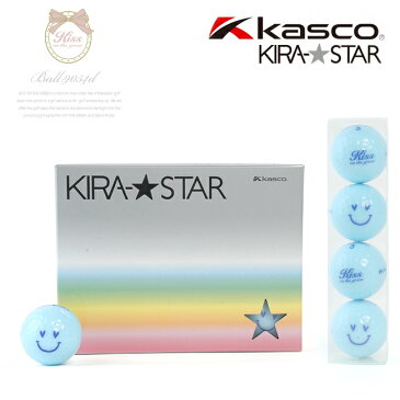 【代引手数料無料】KIRA キスオンザグリーンコラボ オリジナル アクアスマイルボール(1ダース) (ゴルフウェア レディース ゴルフウエア)