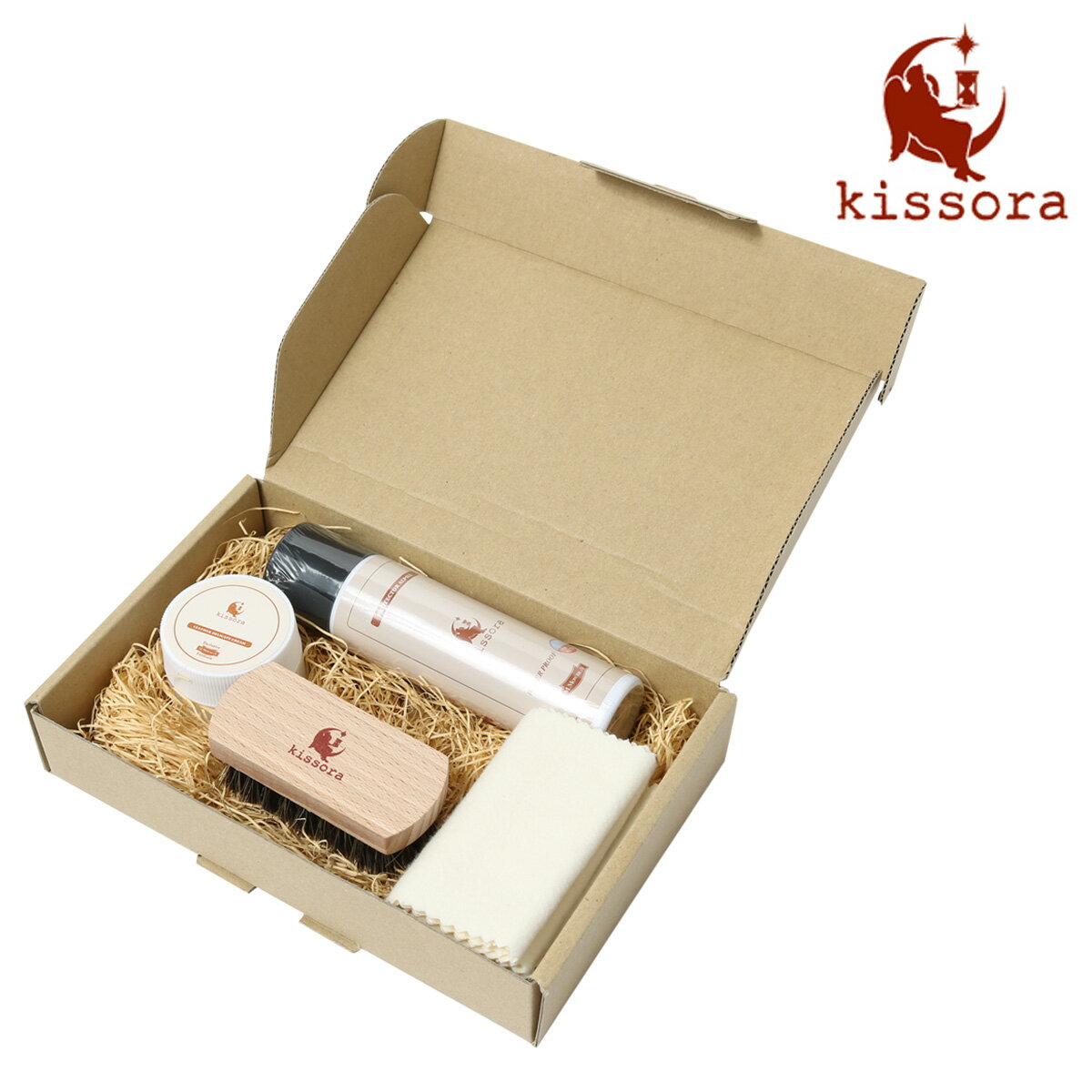 キソラ レザーケアセット 4点セットKIRD-006 kissora | 防水スプレー レザークリーム 革 お手入れ メンテナンス ケア用品
