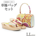 草履バッグ レンタル LLサイズ / 水色【往復送料無料 草履バッグセット】【振袖/袴に】履物 草履バッグレンタル 和装 黒留袖 色留袖 訪問着 振袖 袴 礼装...