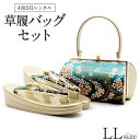 草履バッグ レンタル LLサイズ / 青【往復送料無料 草履バッグセット】【振袖/袴に】履物 レンタル草履バッグ 和装 礼装用 着物 婚礼 結婚式 披露宴 パーティ 結納 成人式 卒業式 可愛い オシャレ レトロ 黒 水色 大きいサイズ 留袖 訪問着 レディース【レンタル】和装小物