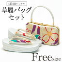 草履バッグ レンタル フリーサイズ / シルバー【往復送料無料 草履バッグセット】【振袖/袴に】履物 レンタル草履バッグ 和装 礼装用 成人式 婚礼 結婚式 披露宴 結納 パーティ 卒業式 可愛い オシャレ モダン 銀 ハイヒール 厚底 Lサイズ 留袖 訪問着【レンタル】和装小物