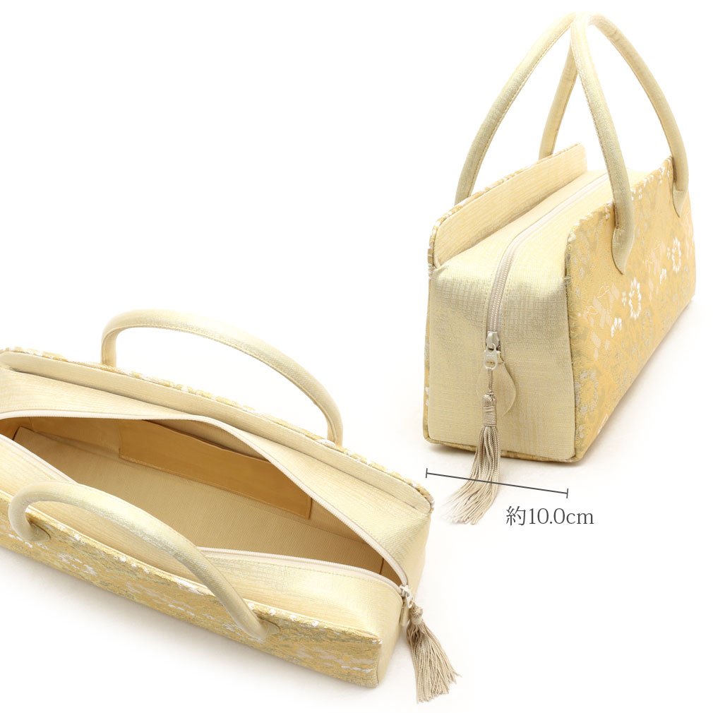 【今だけポイント5倍】 草履バッグセット 黒留袖 草履 バッグセット 礼装 訪問着 Lサイズ フリーサイズ ゴールド シルバー 金 銀 変わり山路文に花唐草 華三彩 日本製 金彩織 ボストンバッグ 草履バックセット 草履バック 草履バッグ 草履 バッグ