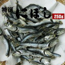 商品詳細 【商品内容】 特選 にぼし 250g 【片口イワシの煮干し、いりこだし】 内容量：250g 賞味期限：3ヶ月 原材料名：片口いわし(千葉県)、食塩、酸化防止剤 【保存方法】 直射日光、高温多湿を避けて下さい。 ♪Q＆A　よくある質問 【配送方法】 常温で発送となります。日本の料理でだしをとるのに煮干しは欠かせません！！ アジやサバの煮干もありますが、イワシの煮干が一般的です。 煮干し（にぼし）は小魚を煮て干したもので、主に出汁をとる材料として使われるほか、 そのまま、あるいは乾煎りにするなどで食べられています。 カタクチイワシで作ったものが最も一般的で、他にも、マイワシ、ウルメイワシ、 キビナゴ、アジ、サバ、トビウオ（あご）などを原料としたものもあります。 イリコ、じゃこ、だしじゃこなど別の呼び方も多くあります。 にぼし（いりこ）は、主にお味噌汁のだしとして使われることが多く、昔から日本人にとって馴染みの深い食品です。 ダシにすれば、イワシ特有の苦味も無く、とても上品な味に仕上がります。 市販の粉末ダシには出せない味、風味豊かないりこだしとして、いろいろな料理にご利用ください。 また、そのままでもお召し上がり頂けます。 北海道から南シナ海までの西太平洋沿岸に分布し、 沿岸域の海面近くに大きな群れを作って生息しています。 全長は10〜20cmほどで、背中側が青灰色で、腹側が銀白色をしています。 鱗は円形をした「円鱗」（えんりん）ですが剥がれやすく、 漁獲された際に鱗が脱落してしまうこともしばしば。 マイワシ、ウルメイワシと同じくイワシの一種ですが、カタクチイワシは目が頭部の前方に寄っていて、 口が頭部の下面にあり、目の後ろまで大きく開くことが特徴です。 和名の片口いわしも「口が頭の片側に寄っていて、下あごが短く上あごしかないように見える」ことに由来しています。 地方により「背黒いわし」「ひこいわし」等とも呼ばれます。 煮干の酸化と油焼け 煮干は煮て乾燥させているだけなので、含まれる脂肪分、油分が酸化していきます。 酸化が進むと油焼けと呼ばれる現象が見られ、煮干の表面が黄ばみだし赤く変色していきます。 そうなると、臭いもきつくなり、味も落ちてしまいます。 冷凍庫や冷蔵庫などの低温で保管すると酸化や油焼けの進行は緩慢になります。 開封後は油焼けを防ぐためにも冷蔵庫に入れておくのがお勧めです。 また、長期保存するのであれば冷凍庫で保存するのがいいでしょう。 1: 1リットルににぼし25〜30グラム（みそ汁1杯あたり、にぼし5本）を用意する。 だしが濁ったり余分な味が出るのを防ぐため、頭と腹の部分をつまんでわたを取り、 真ん中の骨の部分から半分に割っておきます。 （時間のあるときにまとめてとっておき、密閉容器に保管しておくと便利です。） 2: 頭とわたを取り除いた煮干しを分量の水に一晩漬ける。 （1晩かける時間が無い場合は、30分程度水につけておきます。） 3: 鍋に移し替えて弱火で10分ほどコトコト煮ます。 （沸騰させるとアクと臭みが出るので注意してください。） 4: あくを取り除きキッチンペーパーなどで静かに漉す。 ●ミルで細かく砕いておくと楽にだしが取れます。( お味噌汁二人分にティースプーン山盛り一杯が目安です。) ●香ばしさが欲しい時は、だしを取る前に一度フライパンを使って弱火で煎るといいでしょう。 ●煮干しのだしがらは、しょうゆ、砂糖、みりんで煮詰めて佃煮を作ってもいいでしょう。 その他の煮干しはこちらから 大量にお使いいただく方におすすめな 特選にぼし 1kg よくにぼしを使う方におすすめです 特選にぼし 500g 手軽にお試ししてみたい方に 特選にぼし 150g 食べて良しだしを取っても良しの かえりにぼし 135g 上品ですっきりしただしがとれる アジにぼし 130g