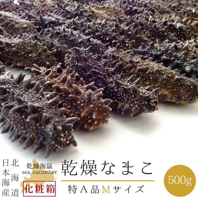 乾燥ナマコ Mサイズ 特A級品 500g 化粧箱入り北海道産乾燥なまこ 金ん子 天然 ナマコ干し海鼠！北海キンコ 海参！送料無料！海参皇 干しなまこ海の漢方 ギフトやプレゼントに特選品 高級品