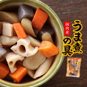 商品詳細 【商品内容】 うま煮の具　(水煮調理済み) (国内産原料使用) 内容量：300g 原材料：国内産(人参、ごぼう、こんにゃく、たけのこ、れんこん)/ph調整剤、酸化防止剤(ビタミンC)、水酸化Ca 使用上の注意 お料理の前に水洗いして御利用ください。 開封後は直ちに調理し早めにお召し上がりください。 【保存方法】 直射日光や高温多湿の場所をさけて涼しい所で保存してください。 ♪Q＆Aよくある質問 【配送方法】 常温で発送アク抜きなどの下ごしらえが不要な便利な逸品です！ 鶏肉や豚肉を加えてお好みの味で煮込めば出来上がり！ 国内産の原材料を贅沢に使用した 「うま煮の具」です。ぜひ、一度ご賞味くださいませ。 【うま煮とは】 由来は「旨味」と言われております。具材の旨味が煮込むことで合わさり、 絶妙な味付けになることから「旨煮」と呼ばれるようになったそうです。 もう一つの由来は、出汁の他に砂糖、みりん、醤油、酒などで甘く煮付けることから 「甘煮(うまに)」という感じだった説もあるようです。 ご家庭それぞれの味付けがあると思いますが、 味付けにはやや甘みを強くして仕上げることをおすすめいたします。 具材は既に一口サイズに切られているので包丁などはいりません。 洗い終わったらすぐに調理可能です。 アク抜きなどの手間もなく、時間を大幅に短縮できます！ 面倒な下ごしらえをせずに簡単にお料理ができるのです。 根菜のしっかりとした歯応えがたまりません！ 煮汁をしみ込ませて、丁寧に仕上げてみて下さい。ご飯がすすむおかずとして、 またはお弁当の具材としてもお使い頂けます。ご家族と一緒に楽しくお召し上がり下さい。 仕事帰りの疲れた体にオススメです！ あらかじめつくっておいたうま煮は、帰ってくる頃には煮汁も良い具合に染み込んでいるはずです。 そのままでも、少し温めても美味しくいただけますので、日本酒や焼酎と合わせてみて下さい。 一人暮らしなどの方は300gと聞くと少し多く感じられるかもしれませんよね。 余った分は、もう一度沸騰したお湯に本品を入れて、カレールーを入れてあげるとすぐに煮汁をたっぷり吸いこんだ 美味しいカレーにリメイクできます。その他にも検索して頂けるとあらゆるアレンジが可能なので、ぜひお試しください。 うま煮は正月や祝い事によく食べられる料理ではありますが、 いつもの食卓に並べても豊富な栄養を多く摂取できる優れた逸品です！ ご家庭それぞれ好みの味付けでうま煮を完成させて、存分にお楽しみください。 余った場合は幅広い調理方法でリメイクし、一層おいしく仕上げてみてください！