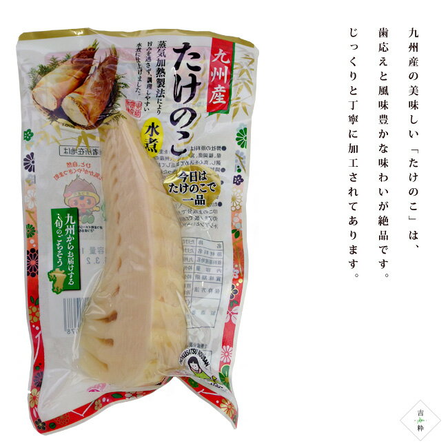 たけのこ 1切×3袋【縦切り トライカット】【九州産タケノコ水煮】香り高くシャキシ...