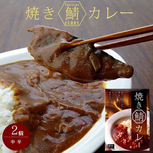 焼き鯖カレー 180g ×2個 【サバかれー saba Curry】焼鯖 シーフードカレー 【レトルト 常温保管】煮込み 中辛 ご当地 野菜入り 【メール便対応】のサムネイル