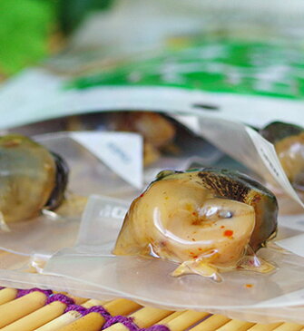 北海道つぶ貝醤油煮50g【北海道産ツブ貝と丸大豆醤油使用】アワビの様な食感の螺貝 おやつやお酒のおつまみに【アヤボラ貝の珍味】磯の香りとコリコリの食感 【真空包装】嬉しい個包装【つぶがい】