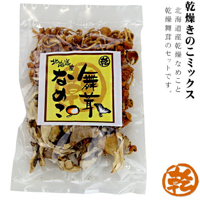 乾燥きのこミックス 40g 乾燥舞茸 乾燥なめこ 【北海道産舞茸 北海道産乾燥ナメコ】乾燥まいたけ 北海..