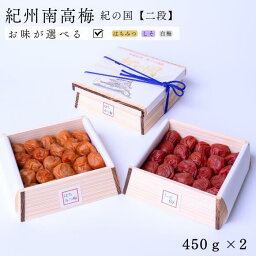 梅干し 高級 贈答品 紀の国 二段450g×2 紀州南高梅使用 国内製造 選べるお味 ギフト お取り寄せ グルメ 梅干し 手土産 てみやげ 贈り物 お中元 南高梅 うめぼし うめ 熱中症対策 お返し 春ギフト